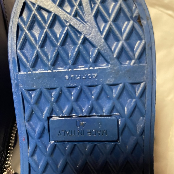 Zanotti royal blue/cobalt high top sneakers. - Picture 9 of 9